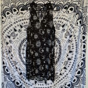 Kendall & Kylie Black Celestial Sun & Moon‎ Keyhole Dress